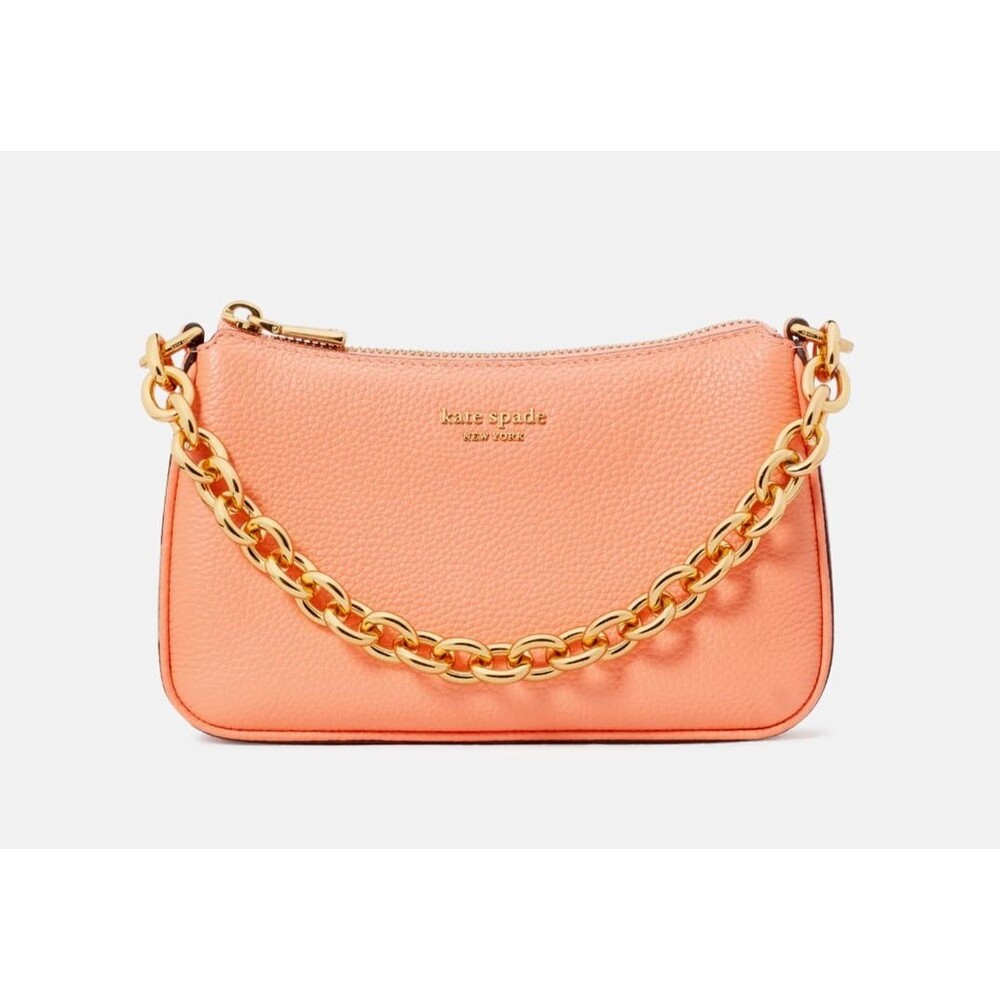 New Kate Spade Jolie Small Convertible Pebble Leather Crossbody Melon Ball